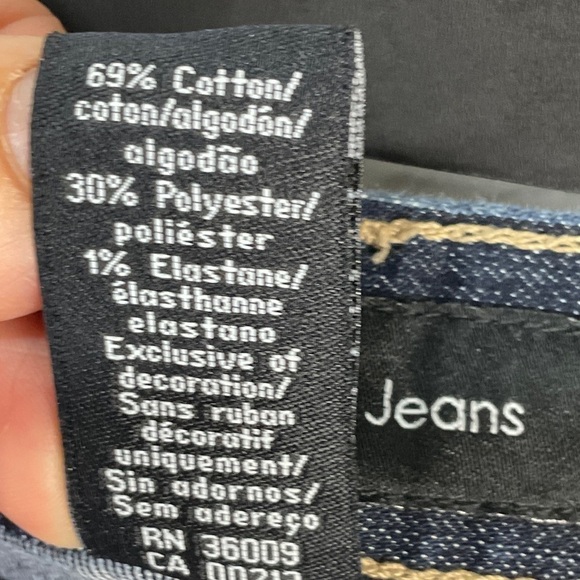 Calvin Klein Flare Jeans Size 10 Womens Mid Rise Dark Wash Blue Denim U2 - Picture 11 of 12